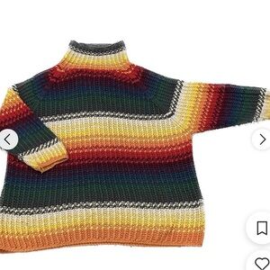 Moda Int’l Vintage Oversized Rainbow sweater size M/L